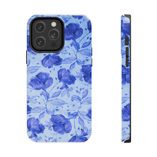 Blue Floral Design Phone Case